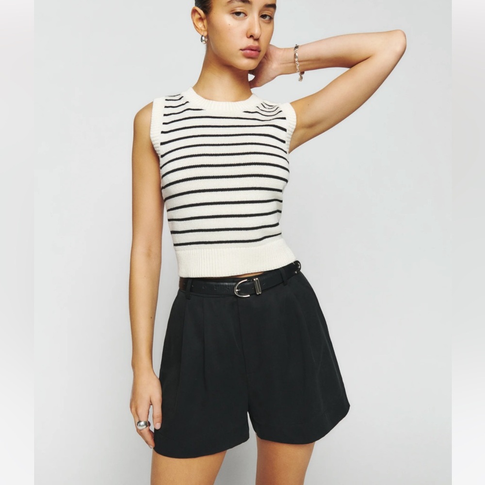 Reformation black mason shorts